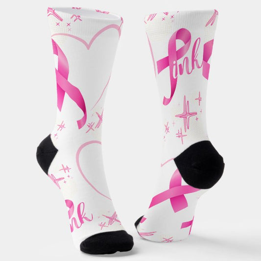 "Discover our heartfelt collection of breast cancer awareness socks. Our images capture the essence of hope, strength, and solidarity, beautifully showcasing our stylish sock designs. Browse and join us in supporting the fight against breast cancer."