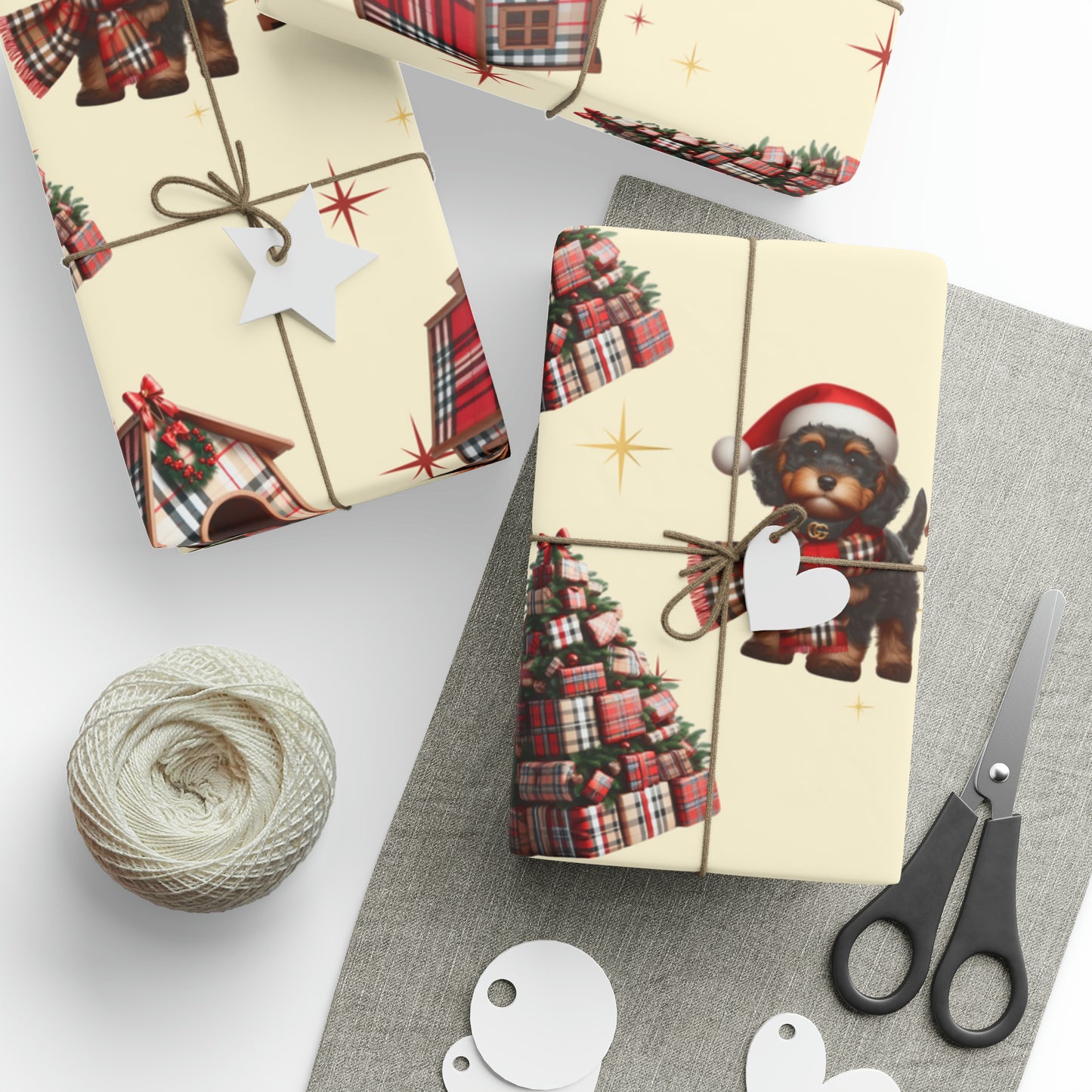 Puppy Christmas Wrapping Papers
